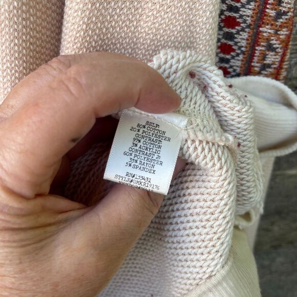 Gimmicks Buckle size XL Contrast Cowl Neck Pullover ballon sleeves boxy Aztec - Picture 6 of 6